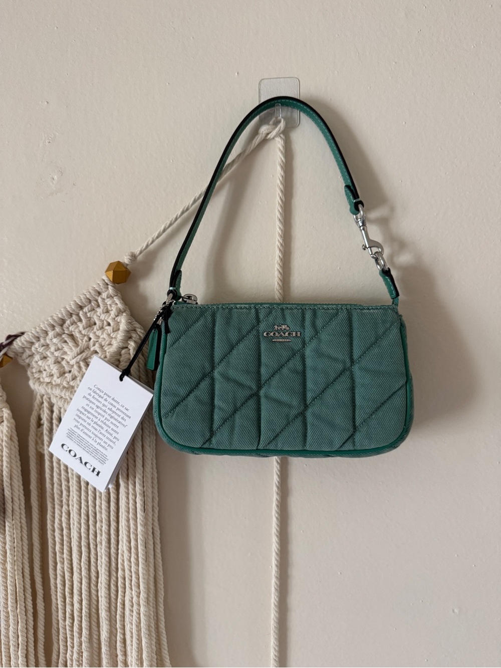 Coach Nolita Quilted Mini Shoulder Bag in Teal Green